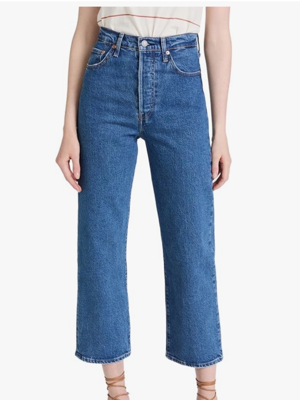 Ribcage straight ankle jeans